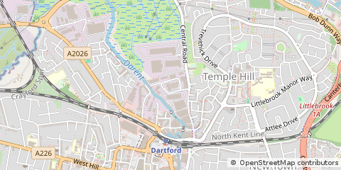 Map of Dartford, Dartford, England
