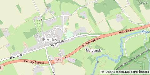 Map of Farnham, Surrey