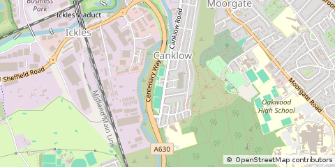 Map of Rotherham