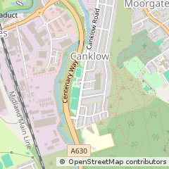 Map of Rotherham