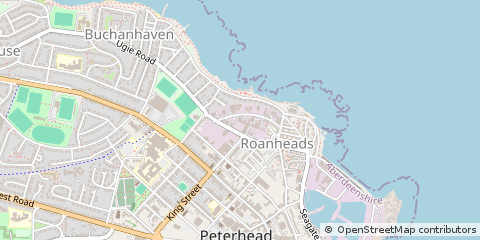 Map of Peterhead, Aberdeenshire