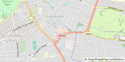 Map of Leicester, Leicestershire