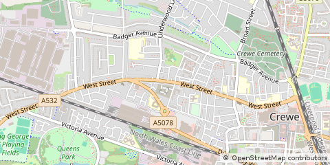 Map of Crewe