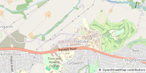 Map of Truro, Cornwall