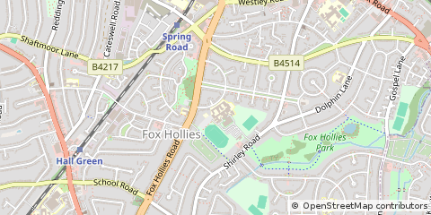 Map of Birmingham, West Midlands