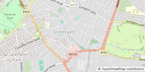 Map of Leicester, Leicestershire