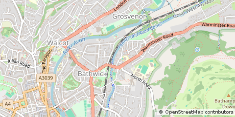 Map of Bath, Banes