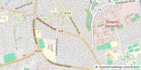 Map of Lisburn, CO. Antrim