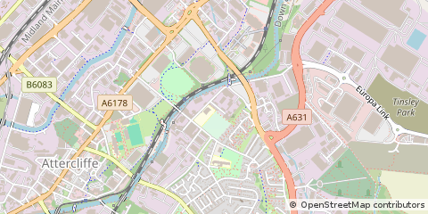 Map of South Yorkshire