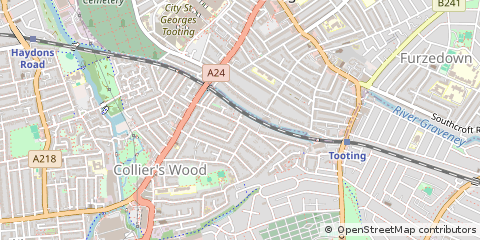 Map of Colliers Wood, London