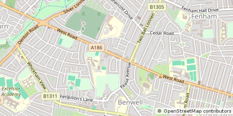 Map of Newcastle Upon Tyne, Tyne and Wear