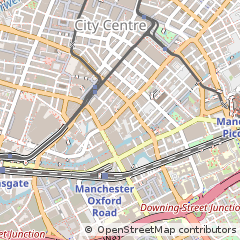 Map of Manchester, Lancashire