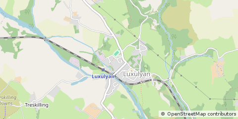 Map of Luxulyan, Cornwall