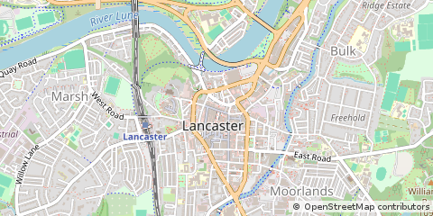 Map of Lancaster, Lancashire