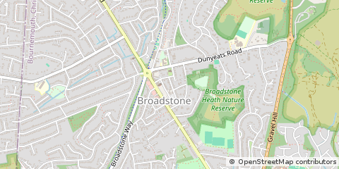 Map of Broadstone, Dorset