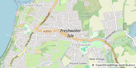 Map of Freshwater, Isle of Wight
