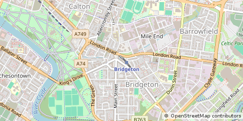 Map of Glasgow, Lanarkshire