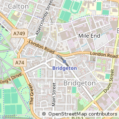 Map of Glasgow, Lanarkshire