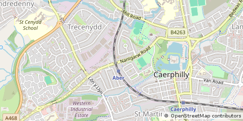 Map of Caerphilly
