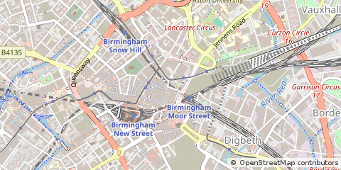 Map of Birmingham, West Midlands