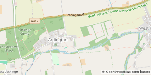 Map of Ardington, Oxfordshire