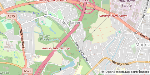 Map of Worsley Salford, Greater Manchester
