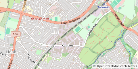 Map of Chessington, Surrey