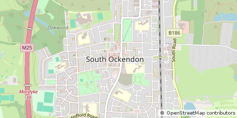 Map of South Ockendon, Essex