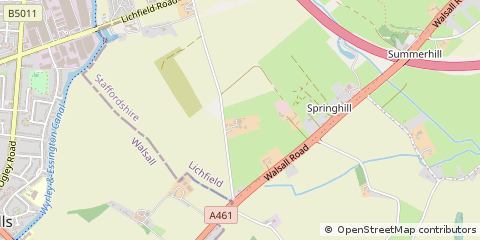 Map of Walsall Wood