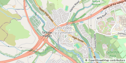 Map of Merthyr Tydfil