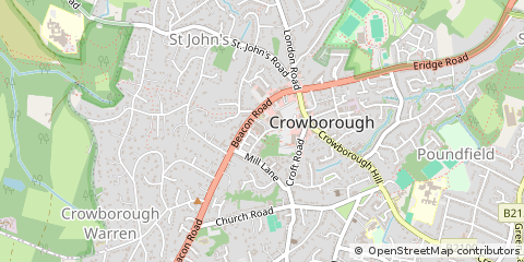 Map of Crowborough, East Sussex