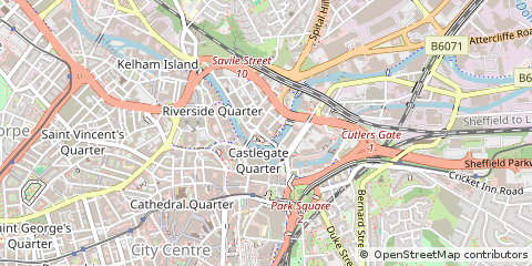 Map of Sheffield