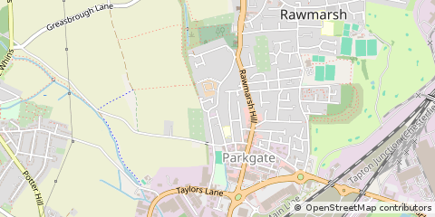Map of Rotherham, South Yorkshire