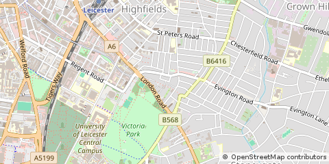 Map of Leicester