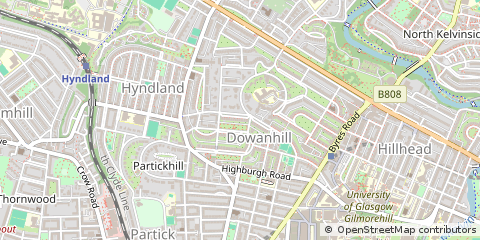Map of Glasgow, Lanarkshire