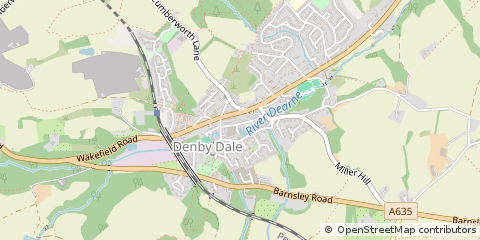 Map of Huddersfield, West Yorkshire