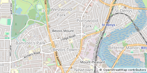 Map of Southampton, Hampshire