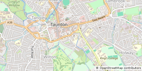Map of Taunton, Somerset