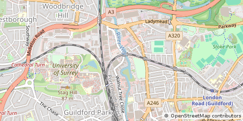 Map of Guildford, Surrey
