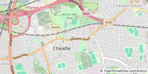 Map of Cheadle, Cheshire