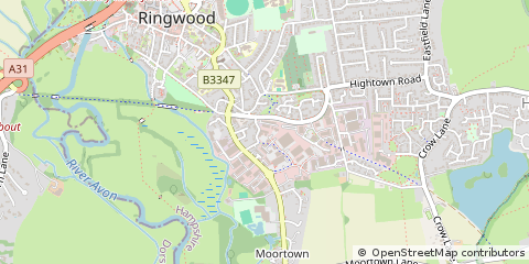 Map of Ringwood, Hampshire