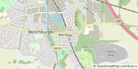 Map of Broxburn, West Lothian