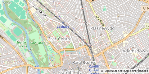 Map of Cardiff