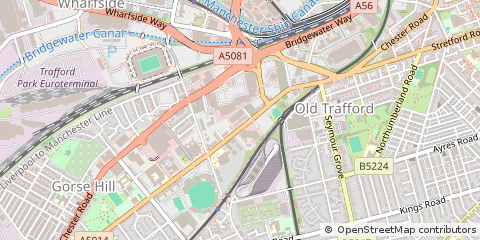 Map of Manchester, Lancashire