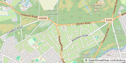 Map of Woking, Surrey