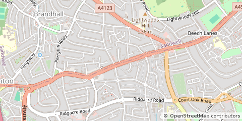 Map of Birmingham, West Midlands
