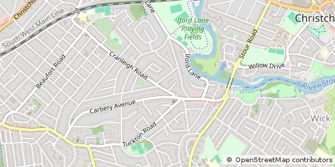 Map of Bournemouth, Dorset