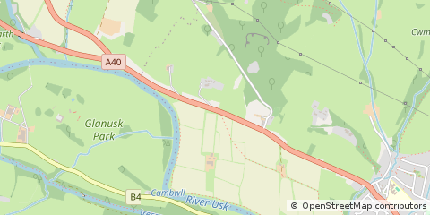 Map of Crickhowell, Powys