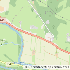 Map of Crickhowell, Powys