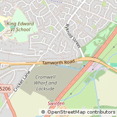 Map of Lichfield, Staffordshire
